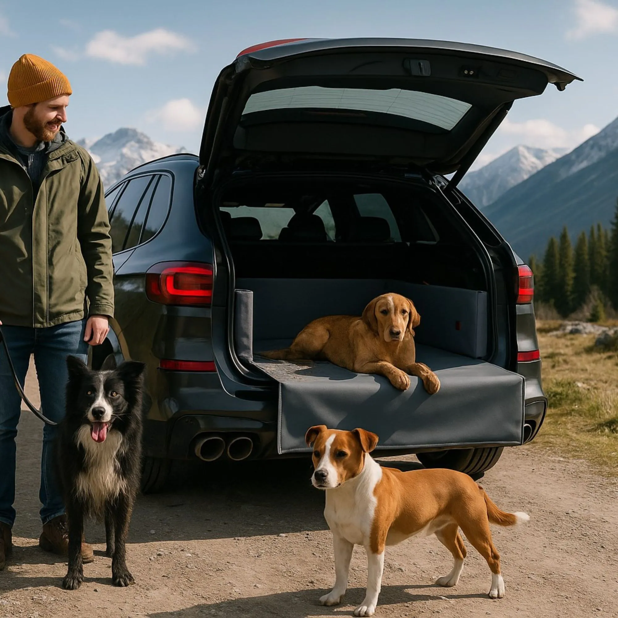 Mata do bagażnika dla psa - szary - Image 4