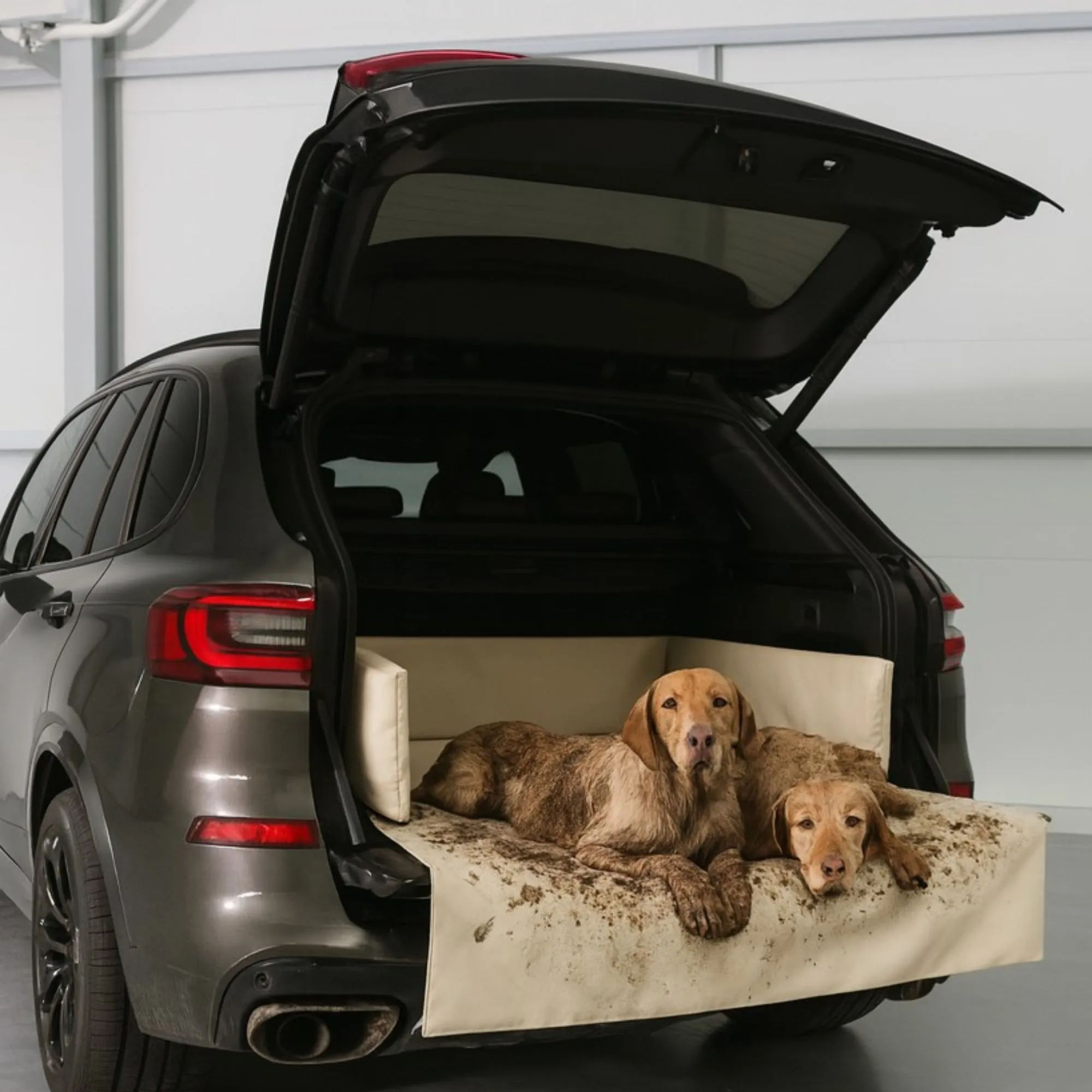 Mata do bagażnika dla psa - krem - Image 2