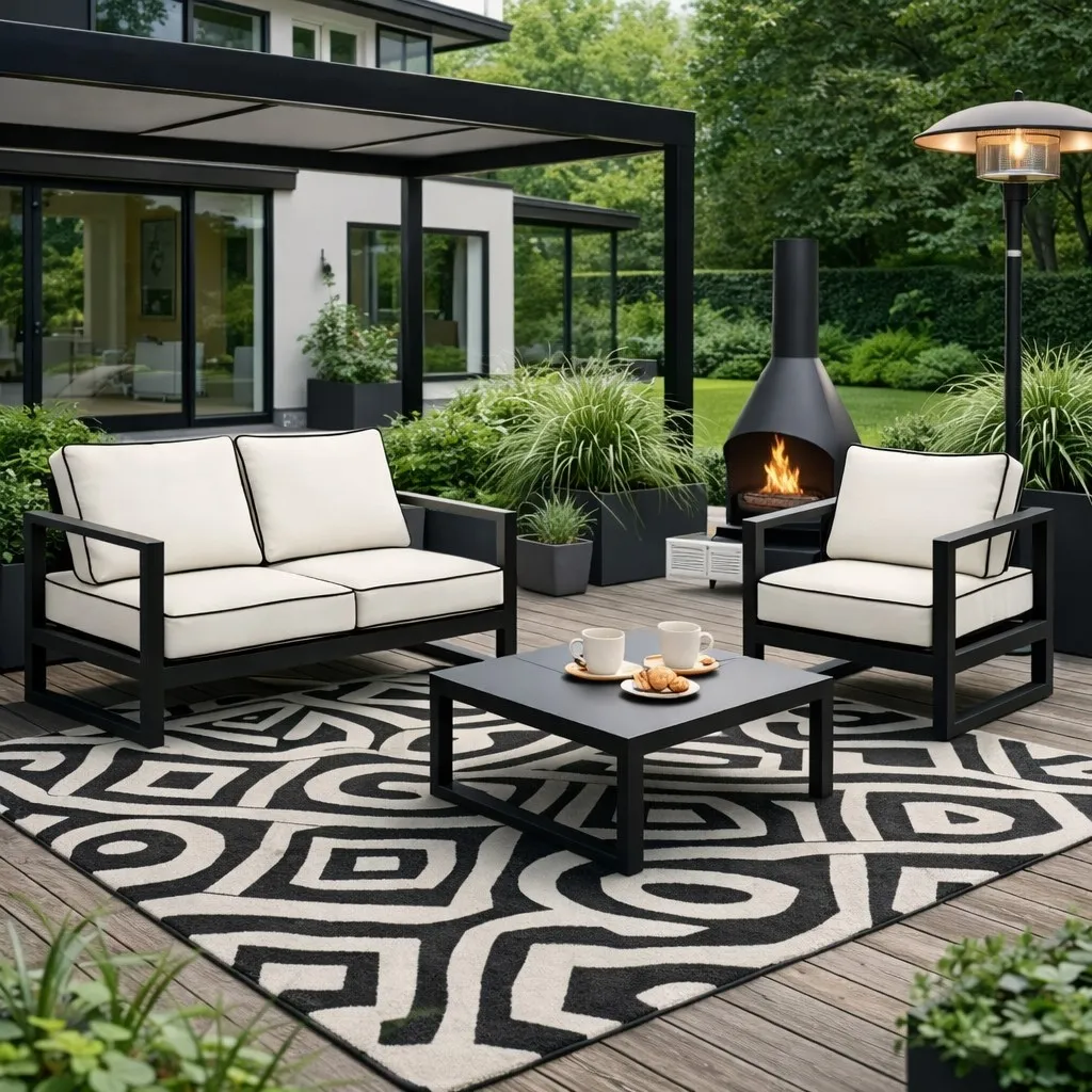 Poduszka na fotele - meble ogrodowe 60/60cm + oparcie 60/50cm - Image 4