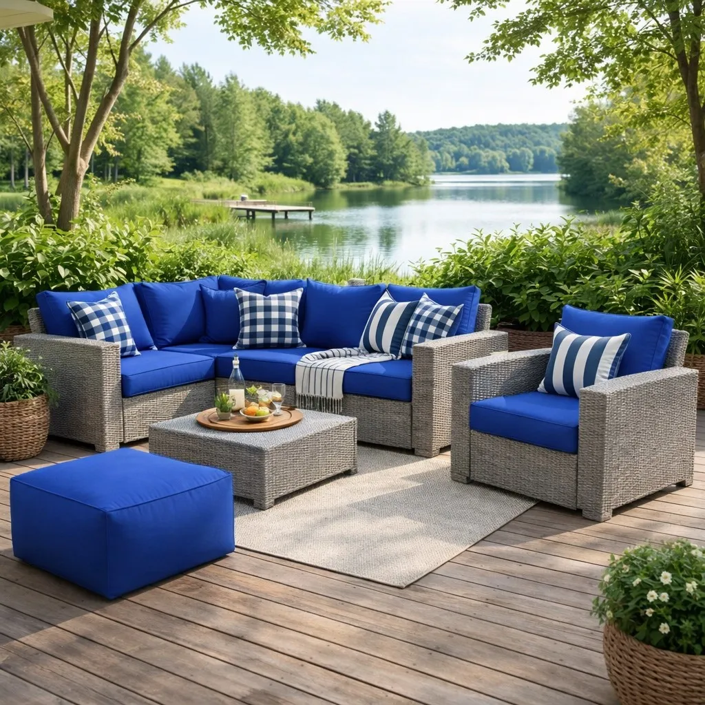 Poduszka na fotele - meble ogrodowe 55/60cm + oparcie 55/50cm - Image 4