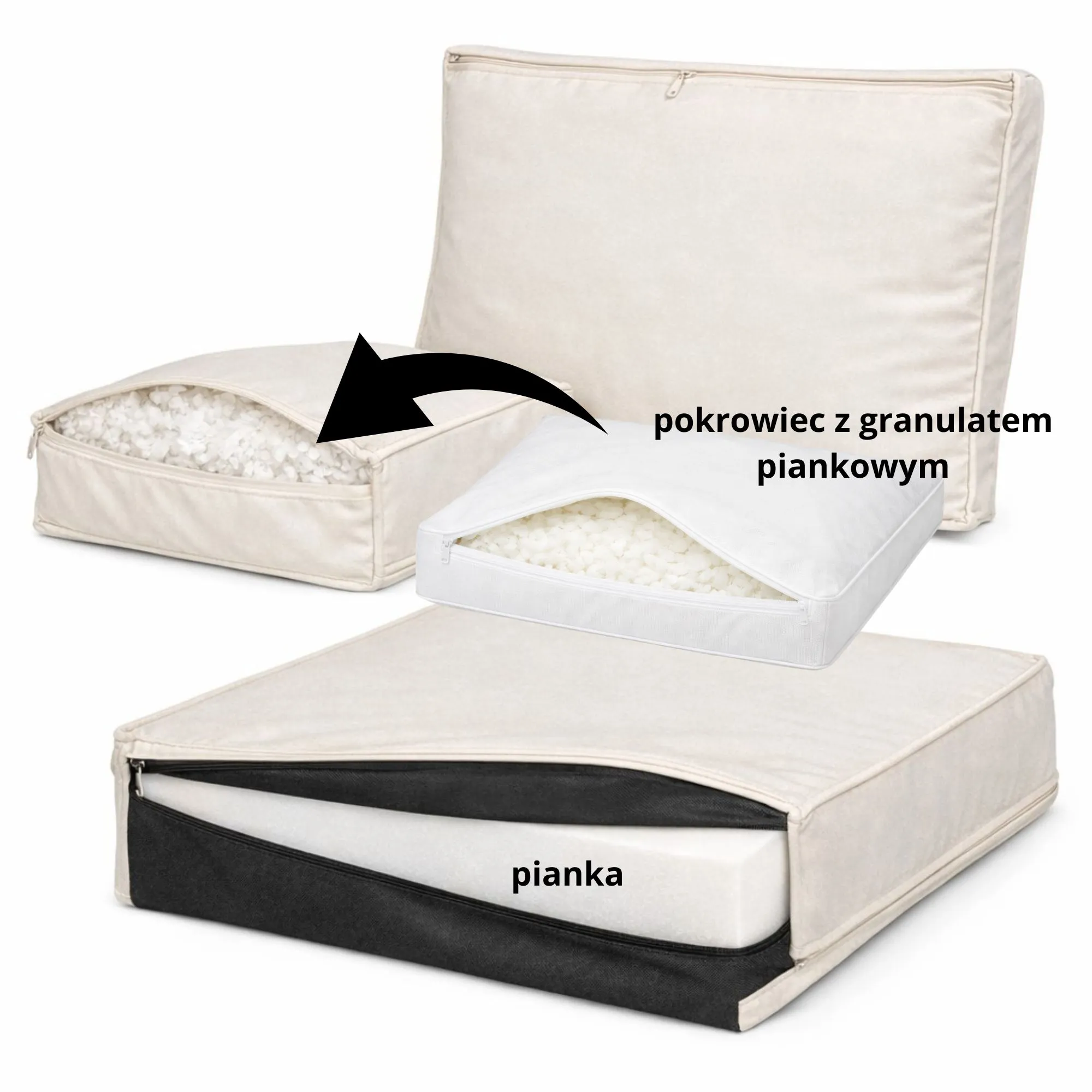 Poduszka na fotele - meble ogrodowe 55/60cm + oparcie 55/50cm - Image 9