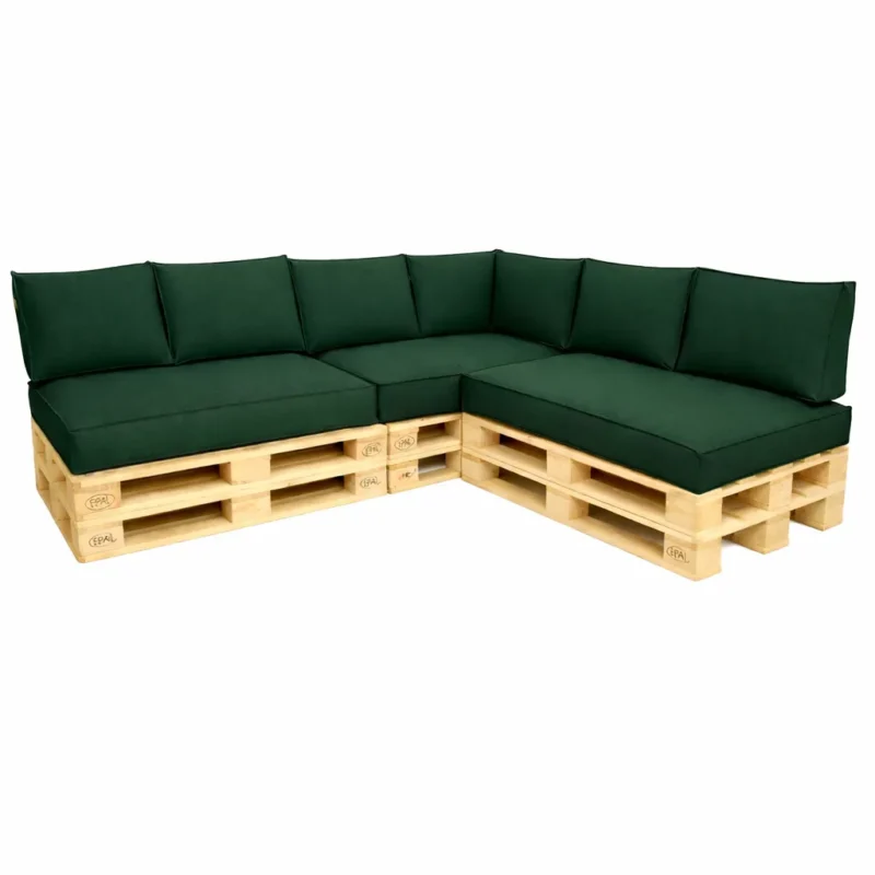 Zestaw narożny na meble z palet 3 x 120/80/15 GRANULAT