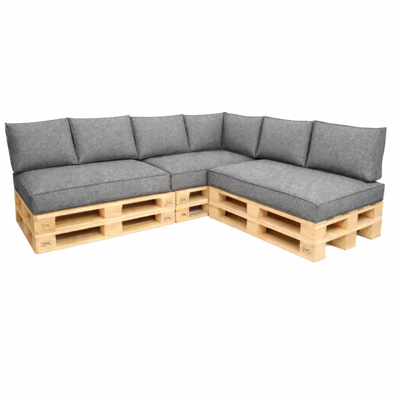 Zestaw narożny na meble z palet 3 x 120/65/15 GRANULAT