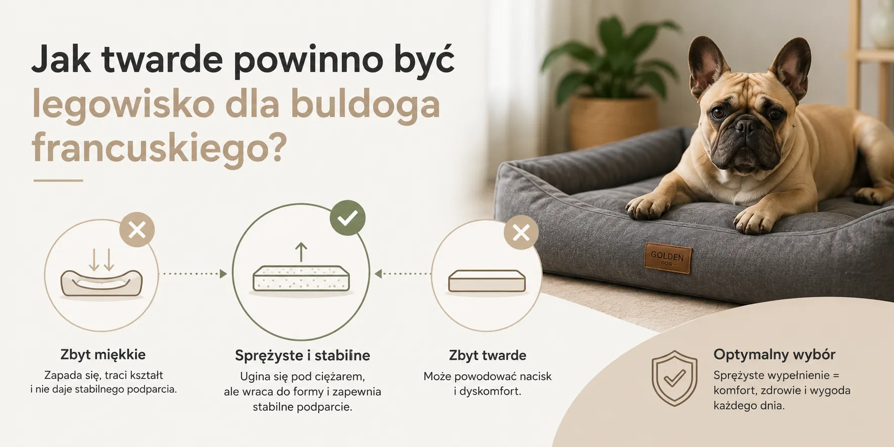 jak twarde powinno byc legowisko dla buldoga
